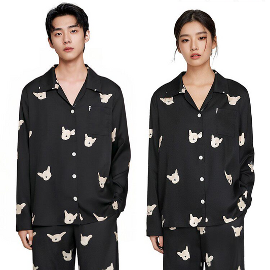 Long-sleeve pajamas made of ice silk loungewear