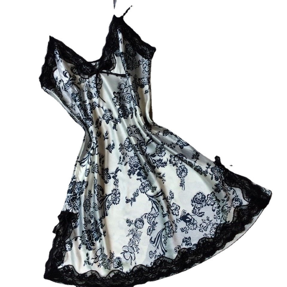 Women's slip dress silk satin pajamas