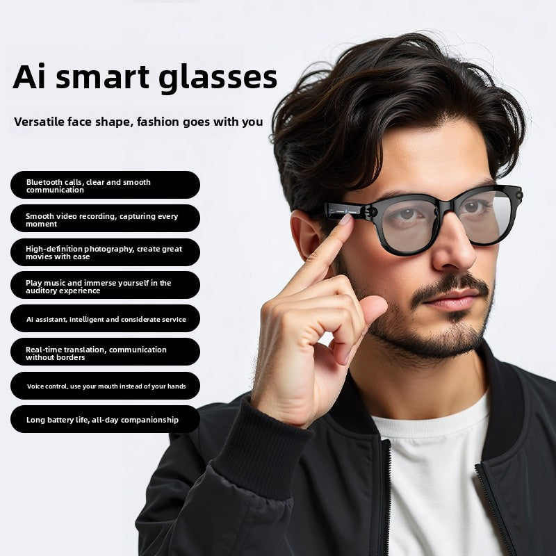 M89 Bluetooth Smart Glasses with AI Translation and HD Camera