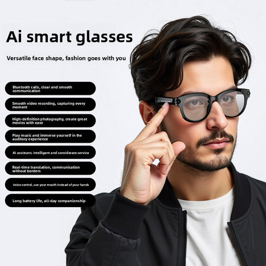 M89 Bluetooth Smart Glasses with AI Translation and HD Camera
