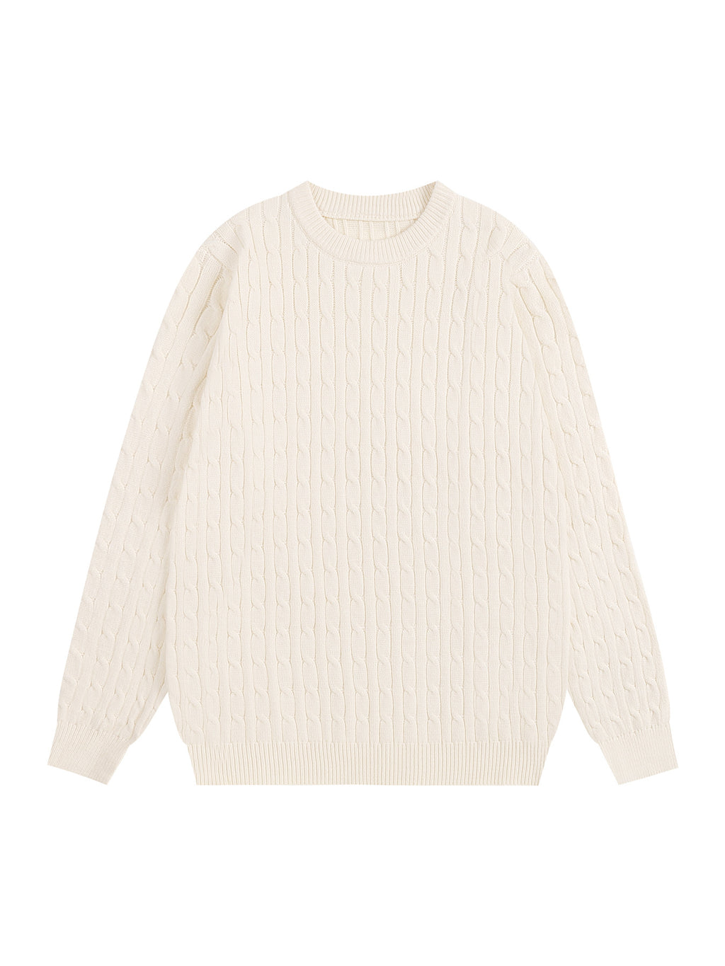 Twist Cable Knit Pullover Mens Sweater