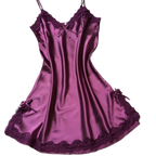 Women's slip dress silk satin pajamas