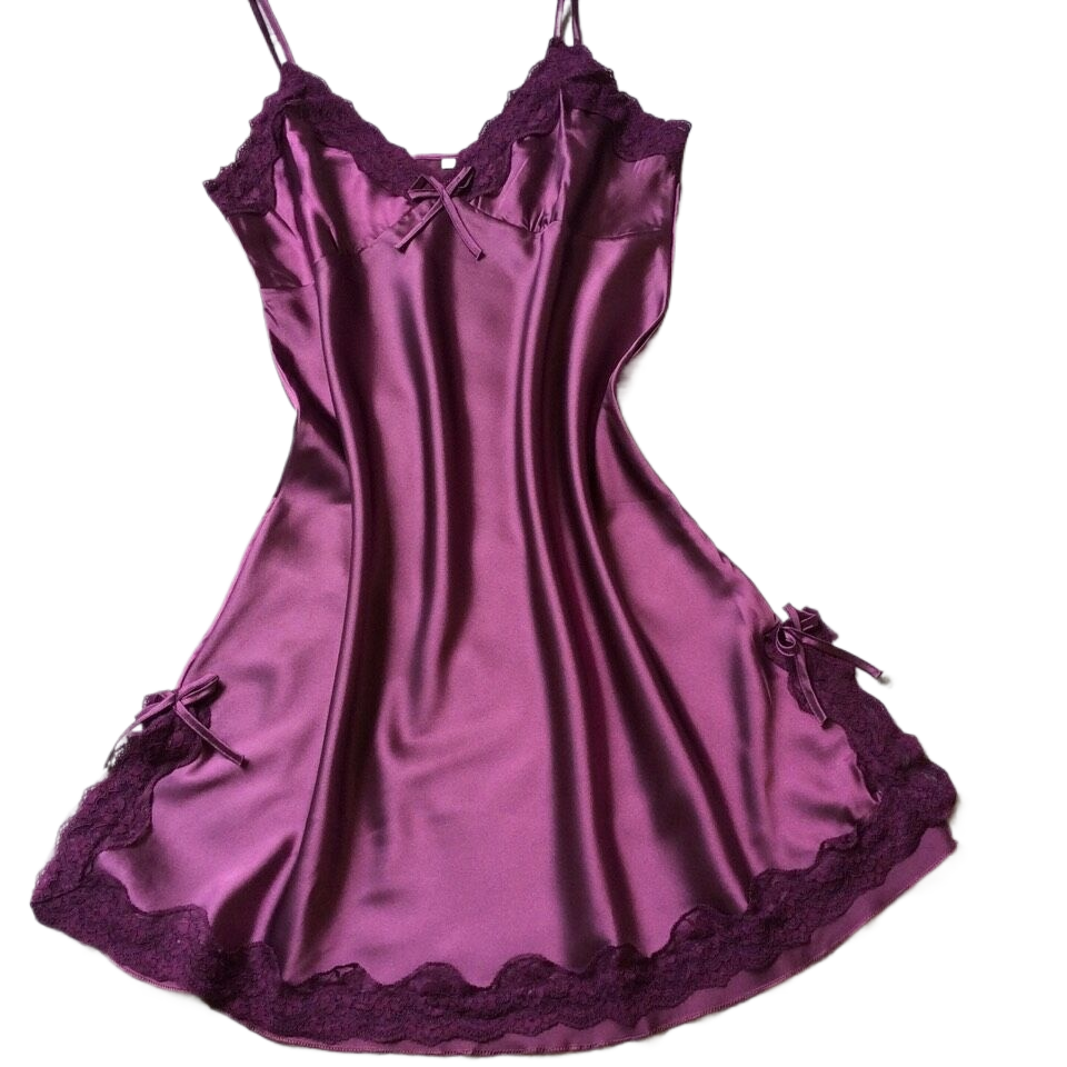 Women's slip dress silk satin pajamas