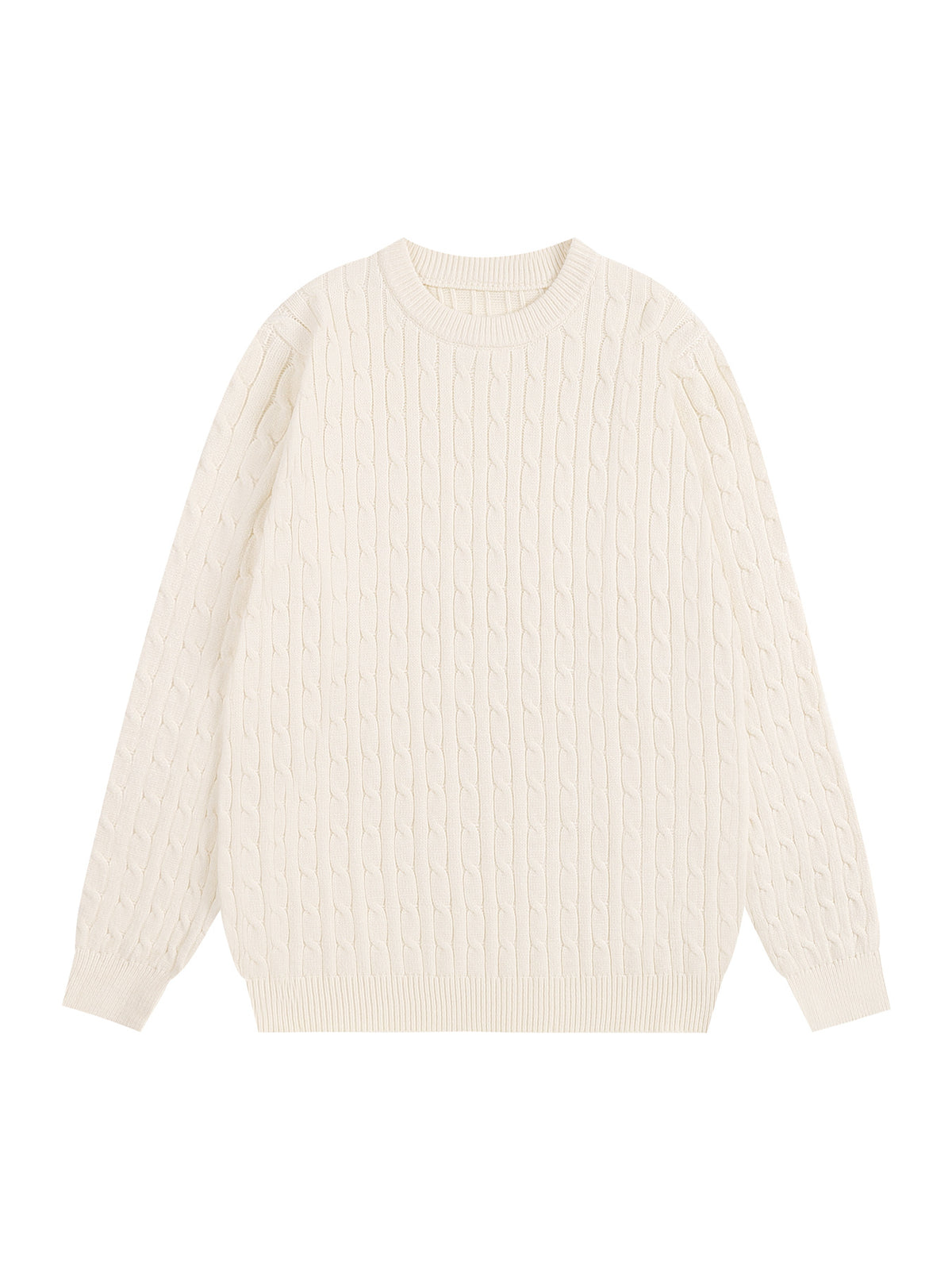Twist Cable Knit Pullover Mens Sweater