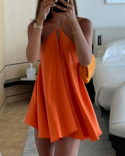 Kiara backless halter dress
