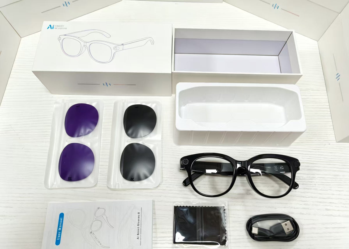 M89 Bluetooth Smart Glasses with AI Translation and HD Camera