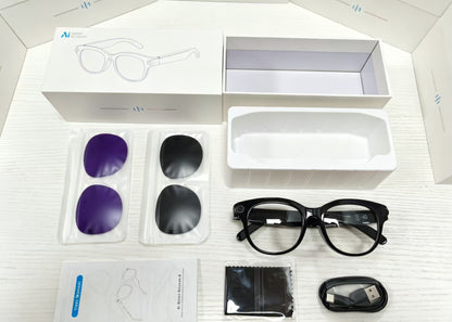 M89 Bluetooth Smart Glasses with AI Translation and HD Camera