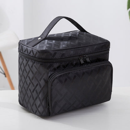 Ladies' makeup case with zipper portable toiletry bag