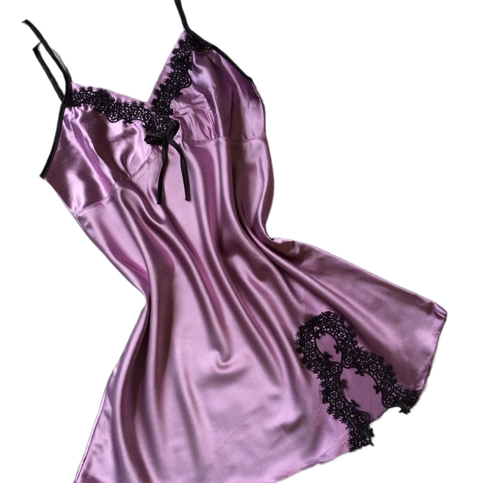 Women's slip dress silk satin pajamas