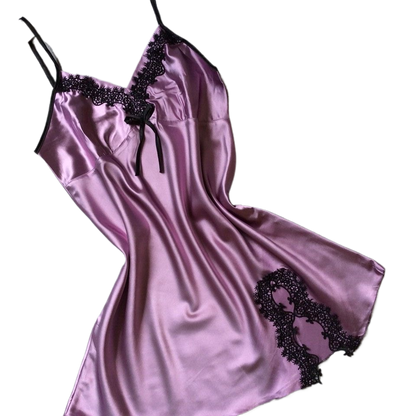 Women's slip dress silk satin pajamas