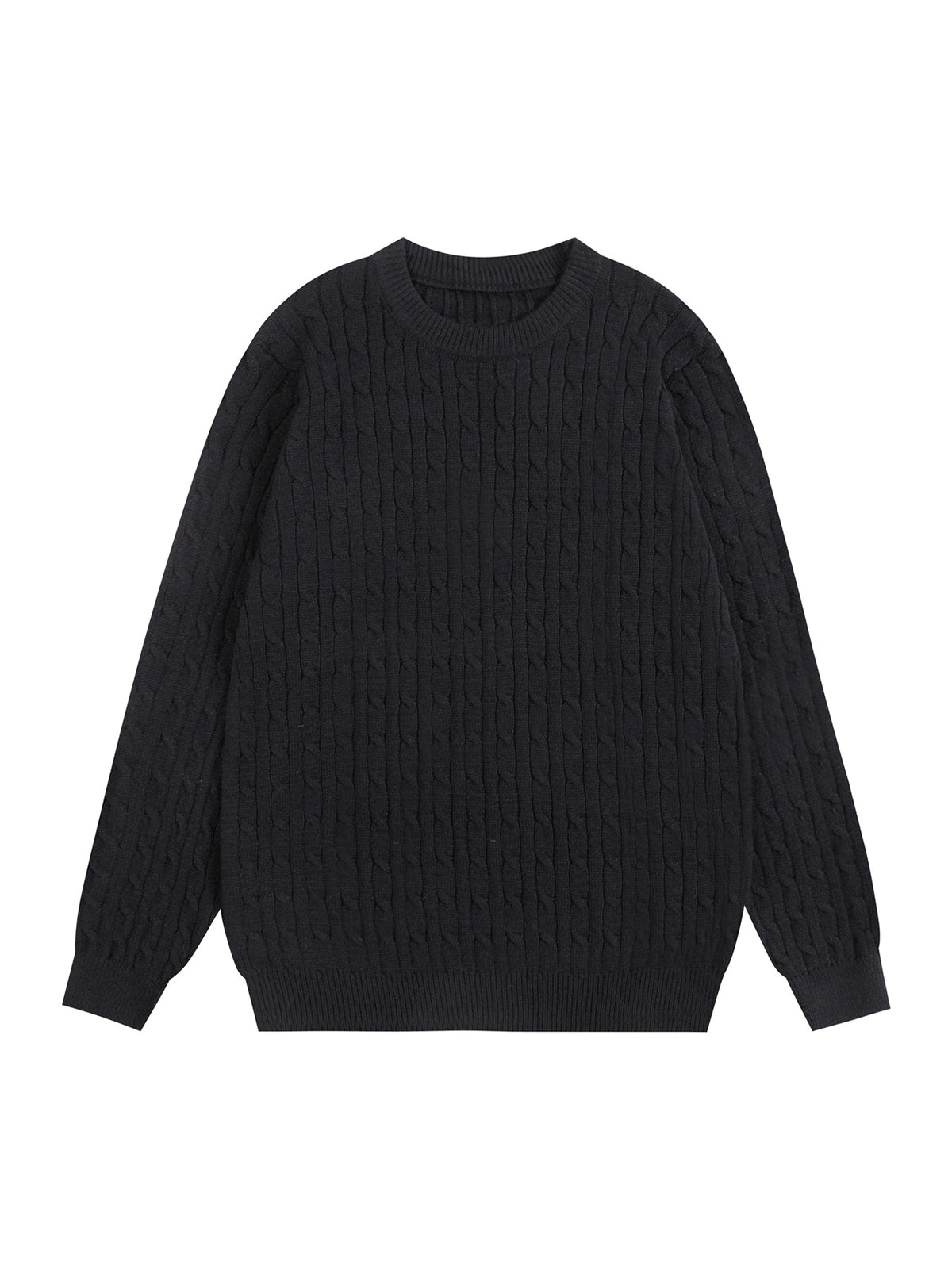 Twist Cable Knit Pullover Mens Sweater