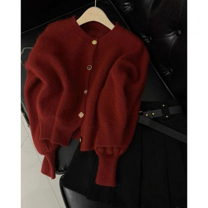 Lazy Style Loose Knitted Sweater Cardigan Jacket
