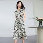 Womens Silk Floral Shirt Dress