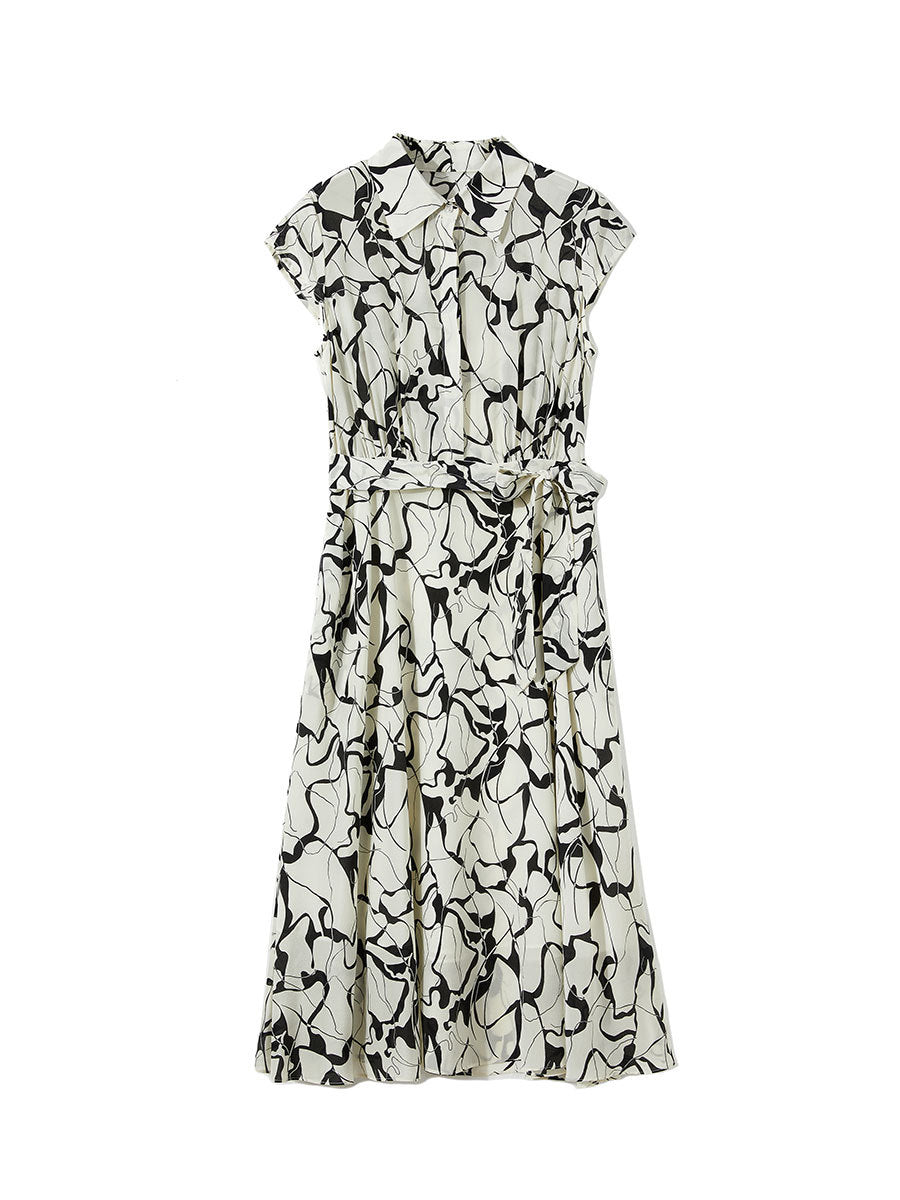 Womens Silk Floral Shirt Dress
