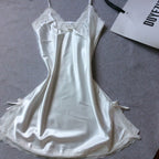 Women's slip dress silk satin pajamas