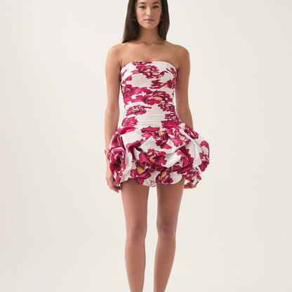 Amelia Off-Shoulder Puff Short Dress