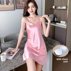 Summer ice silk halter pajamas for women