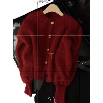 Lazy Style Loose Knitted Sweater Cardigan Jacket