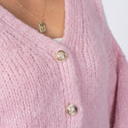 CozyGlam Oversize V-Cardigan Short