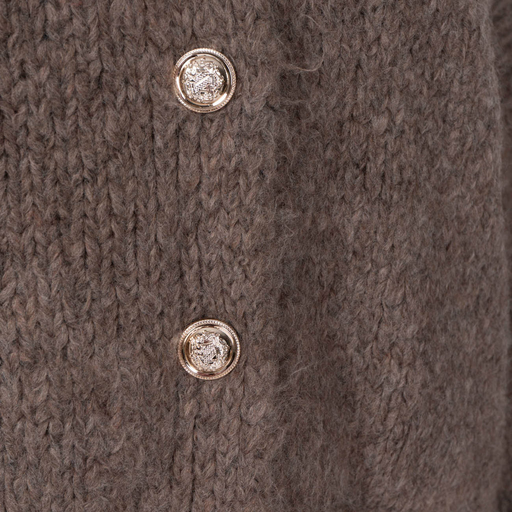 CozyGlam Oversize V-Cardigan Short