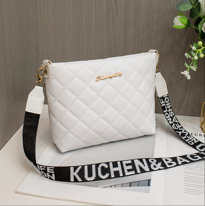 Diamond Plaid Bucket Bag
