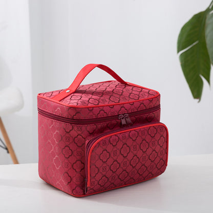 Ladies' makeup case with zipper portable toiletry bag