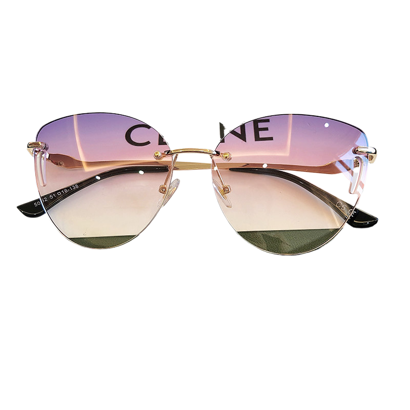 Frameless UV Protection Women Sunglasses Driving Glasses