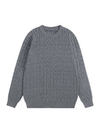 Twist Cable Knit Pullover Mens Sweater