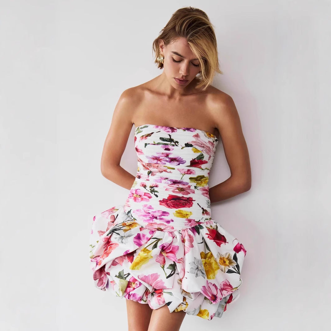 Amelia Off-Shoulder Puff Short Dress