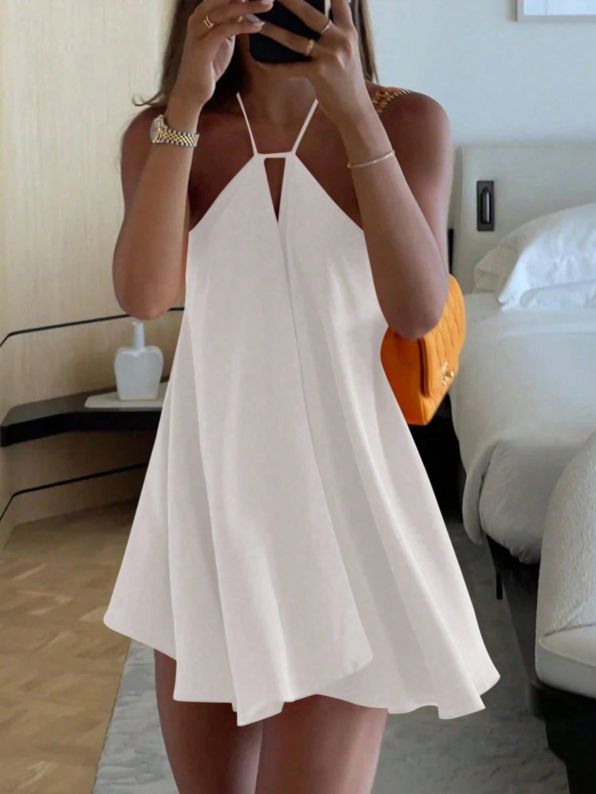 Kiara backless halter dress