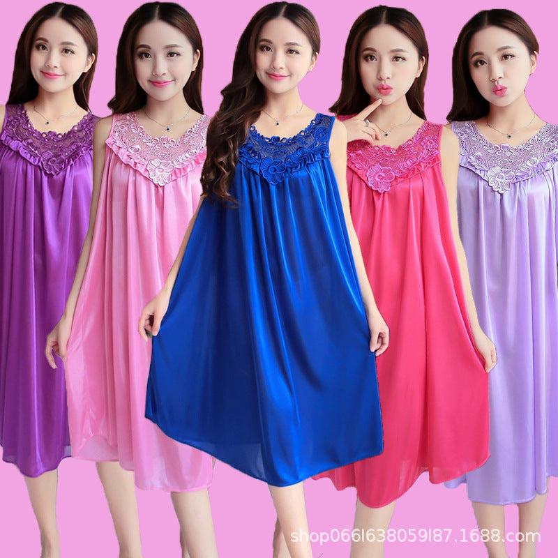 Summer ice silk pajamas