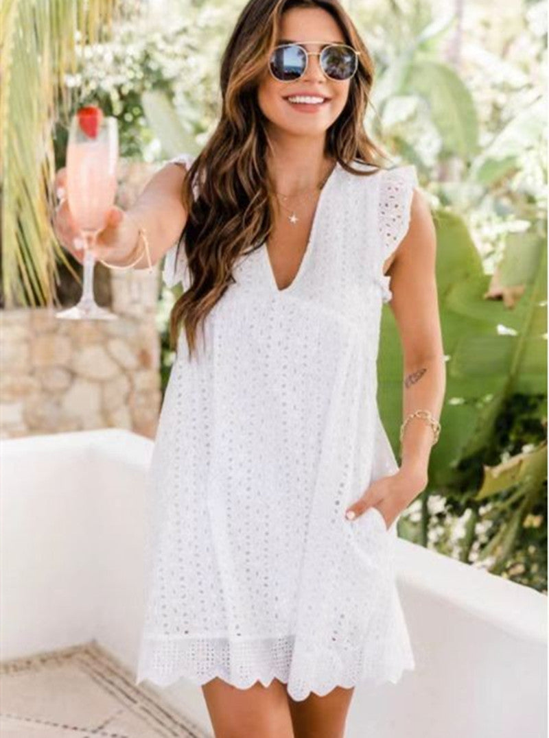 Maddison Lace Jacquard Dress