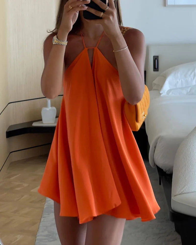 Kiara backless halter dress