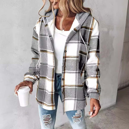 Casual Plaid Jacket for Women