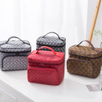 Ladies' makeup case with zipper portable toiletry bag