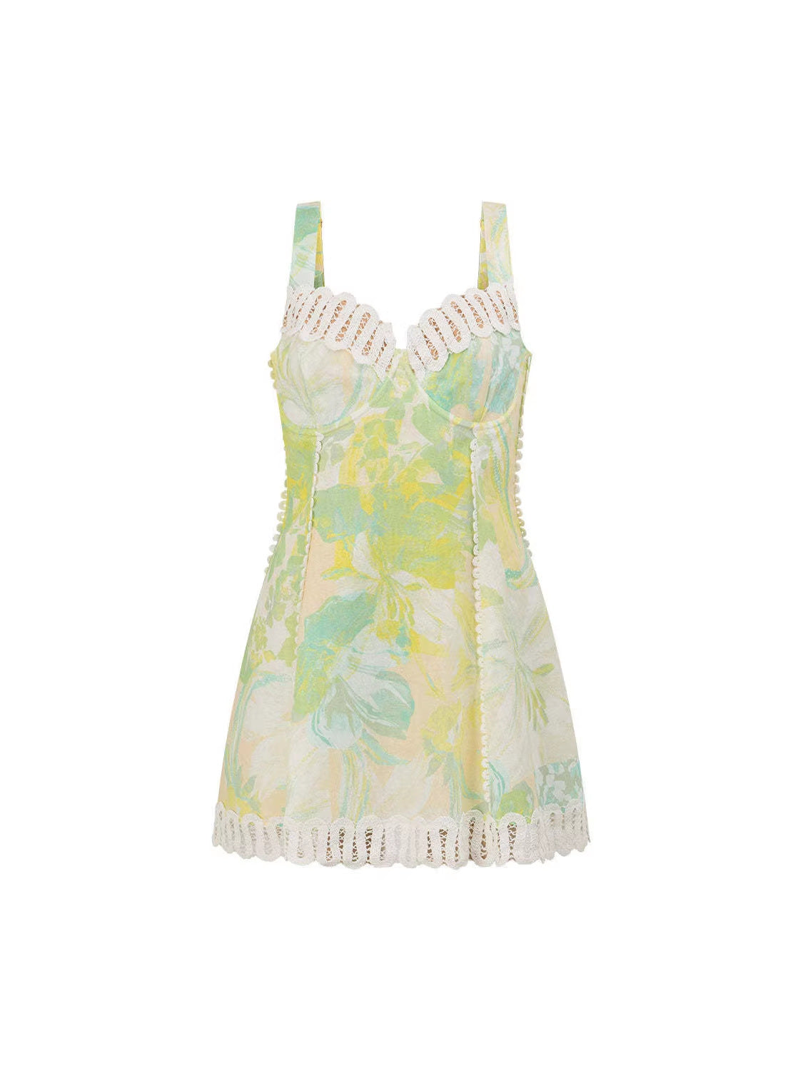 Ibiza Linen Floral Dress