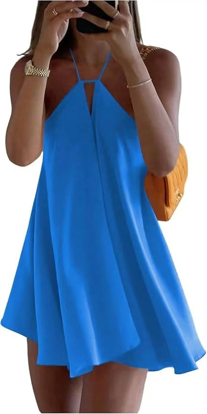Kiara backless halter dress