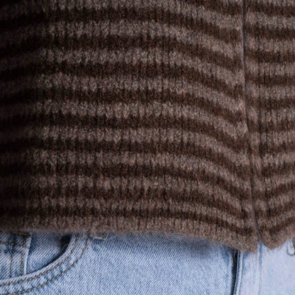 Striped Zip Cardigan