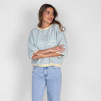 Soft Stripe Knit T-Shirt