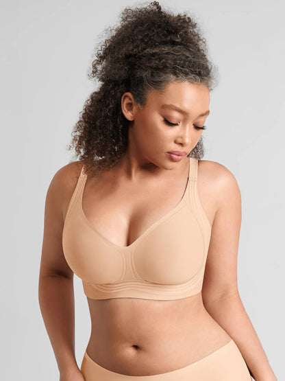 Jelly-Support Plunge Wireless Seamless Bra