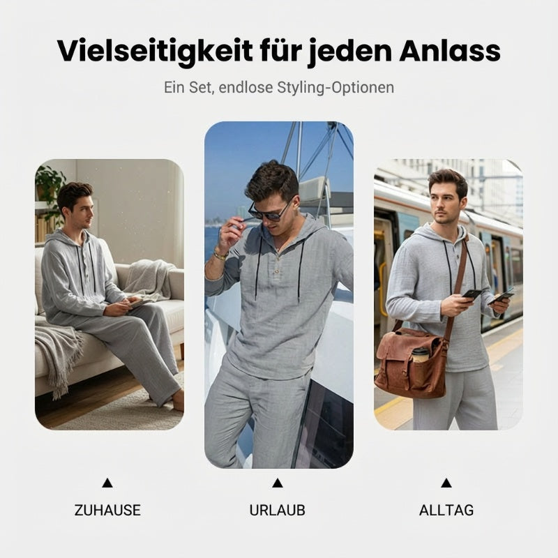 Men's Loose Fit Hoodie & Pants 2-Piece Set