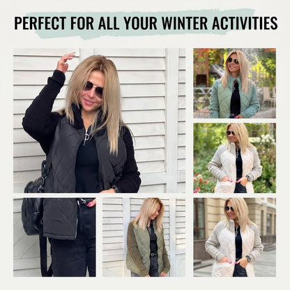 Women’s Knitted Patchwork Puffer Jacket