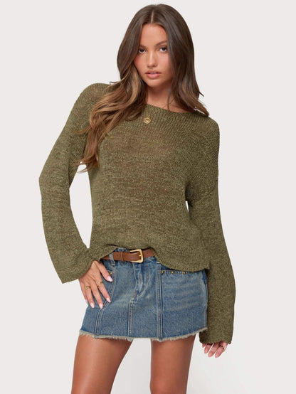 Nydia Casual Everyday Long Sleeve Pullover