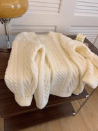 Womens Cable-Knit Sweater
