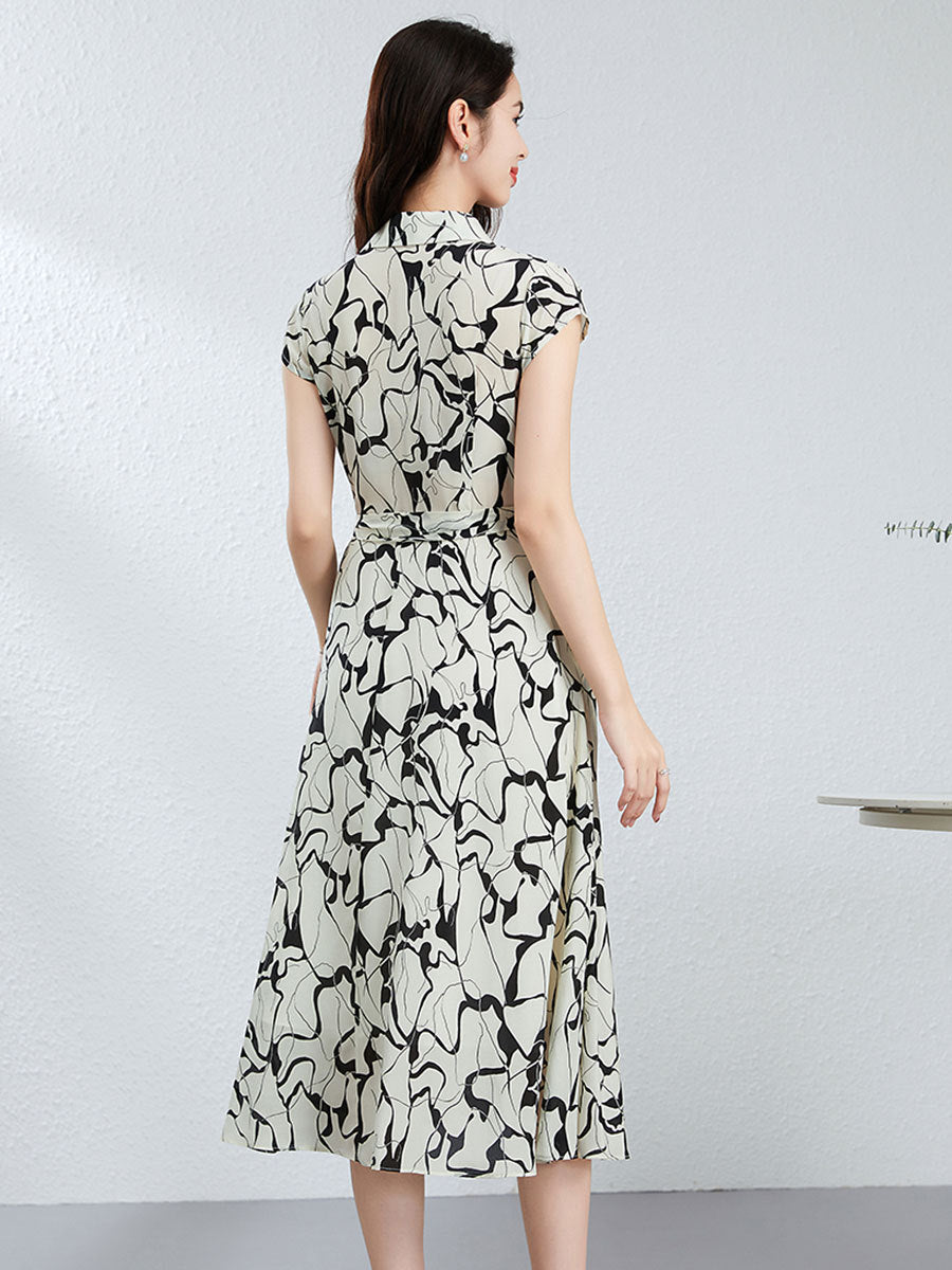 Womens Silk Floral Shirt Dress