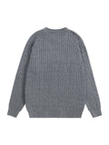 Twist Cable Knit Pullover Mens Sweater