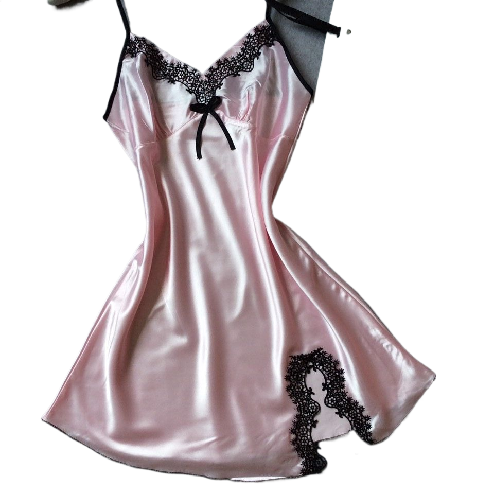 Women's slip dress silk satin pajamas