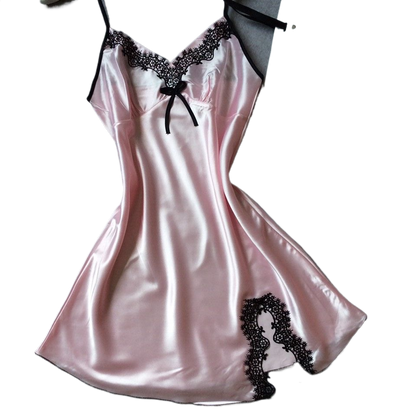 Women's slip dress silk satin pajamas