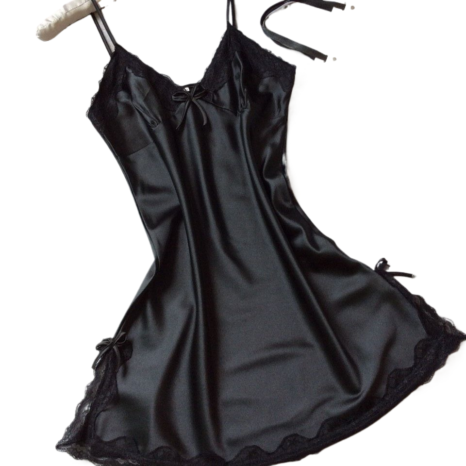Women's slip dress silk satin pajamas