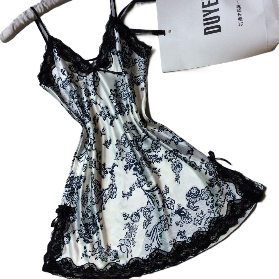 Women's slip dress silk satin pajamas